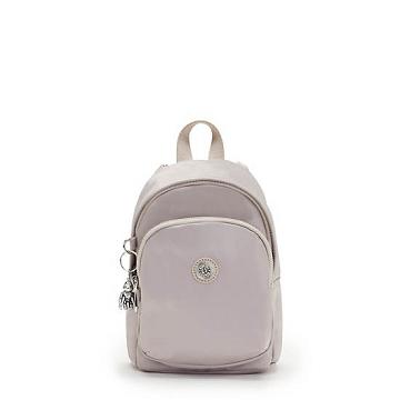 Kipling Delia Compact Metallic Convertible Sırt Çantaları Beyaz | TR 1656YX